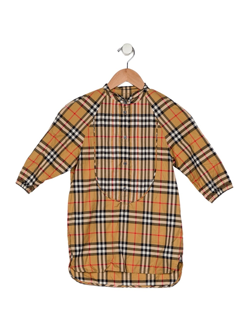 Burberry Girls' Vintage Check Long Sleeve Shirt Dress